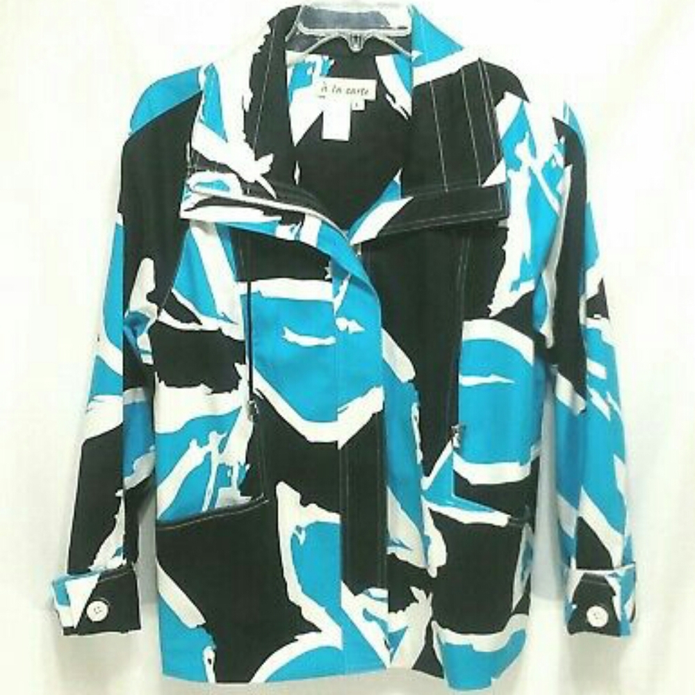 A La Carte Womens Jacket Large Zip Front